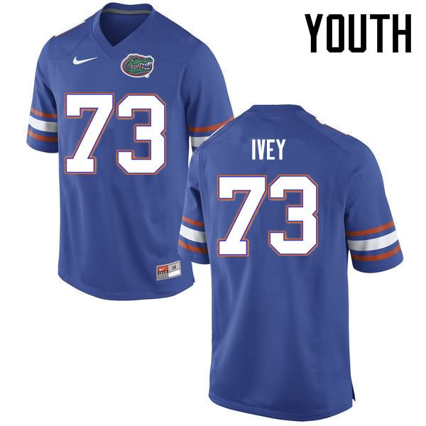 NCAA Florida Gators Martez Ivey Youth #73 Nike Blue Stitched Authentic College Football Jersey VHI4664DN